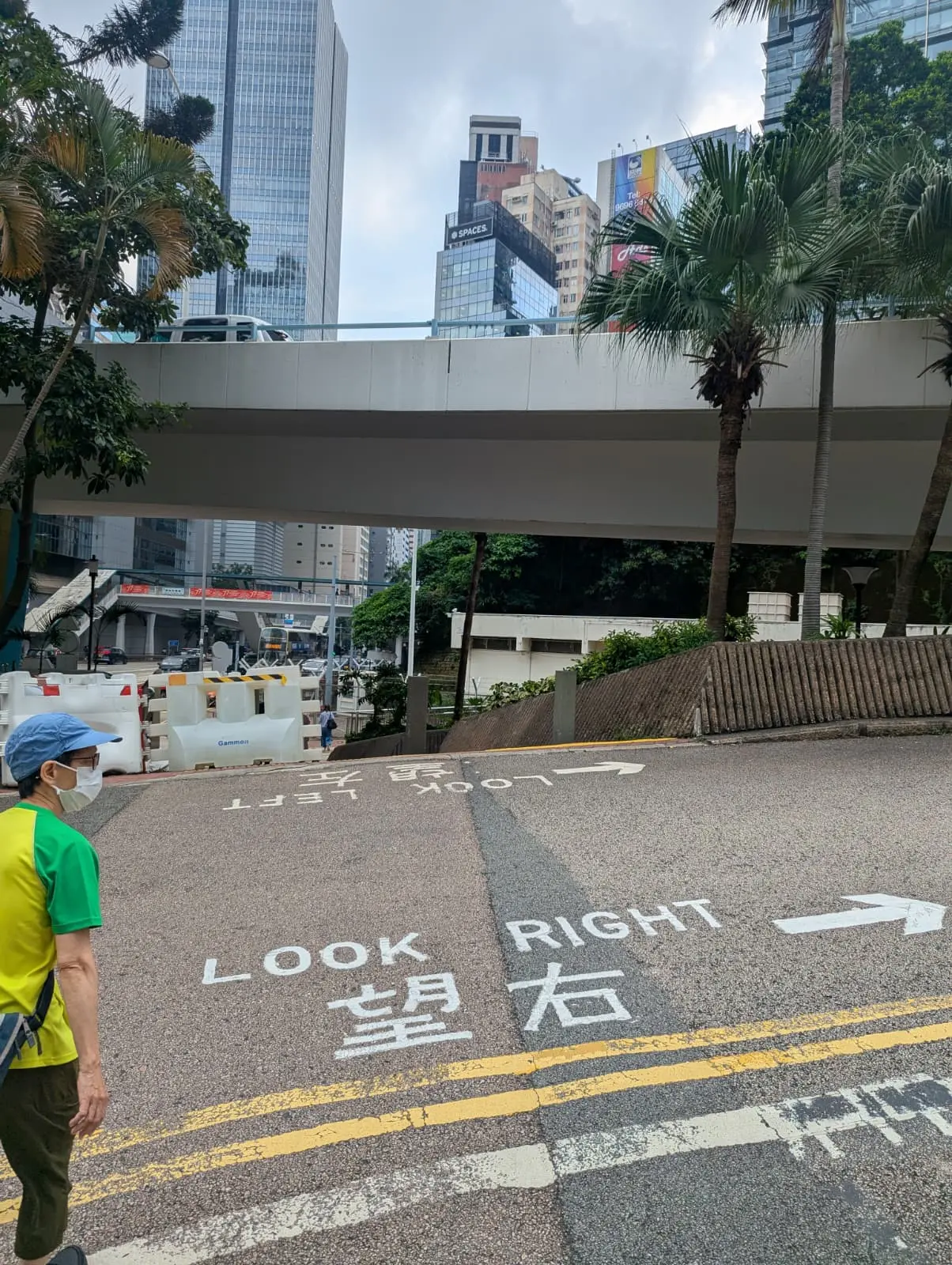 Step 5: At the slope, cross the road and walk forward under the bridge